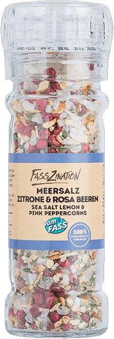 
                                Meersalz Zitrus & Rosa Beeren in der Mühle
                            