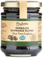 Gegrillte schwarze Oliven