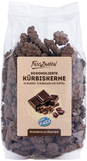 
                                Kürbiskerne dragiert mit Kaffee
                            