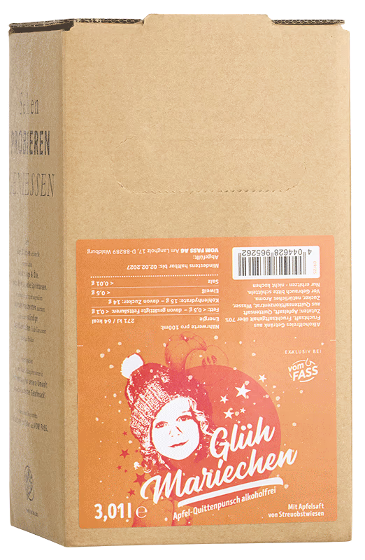 Glüh-Mariechen Apfel-Quittenpunsch alkoholfrei 3,01 Liter Bag in Box