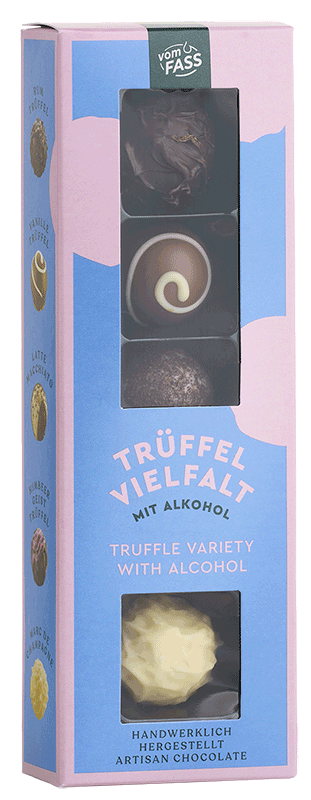 
                                Trüffelvielfalt, mit Alkohol
                            