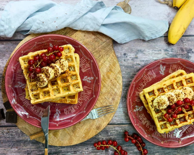 Bananen-Waffeln