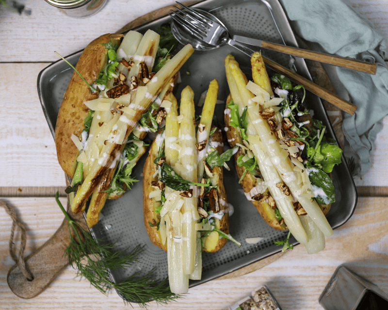 Ofenkartoffel mit Spargel