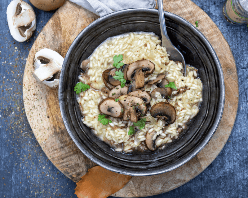 Cremiges Pilzrisotto mit Steinpilzöl