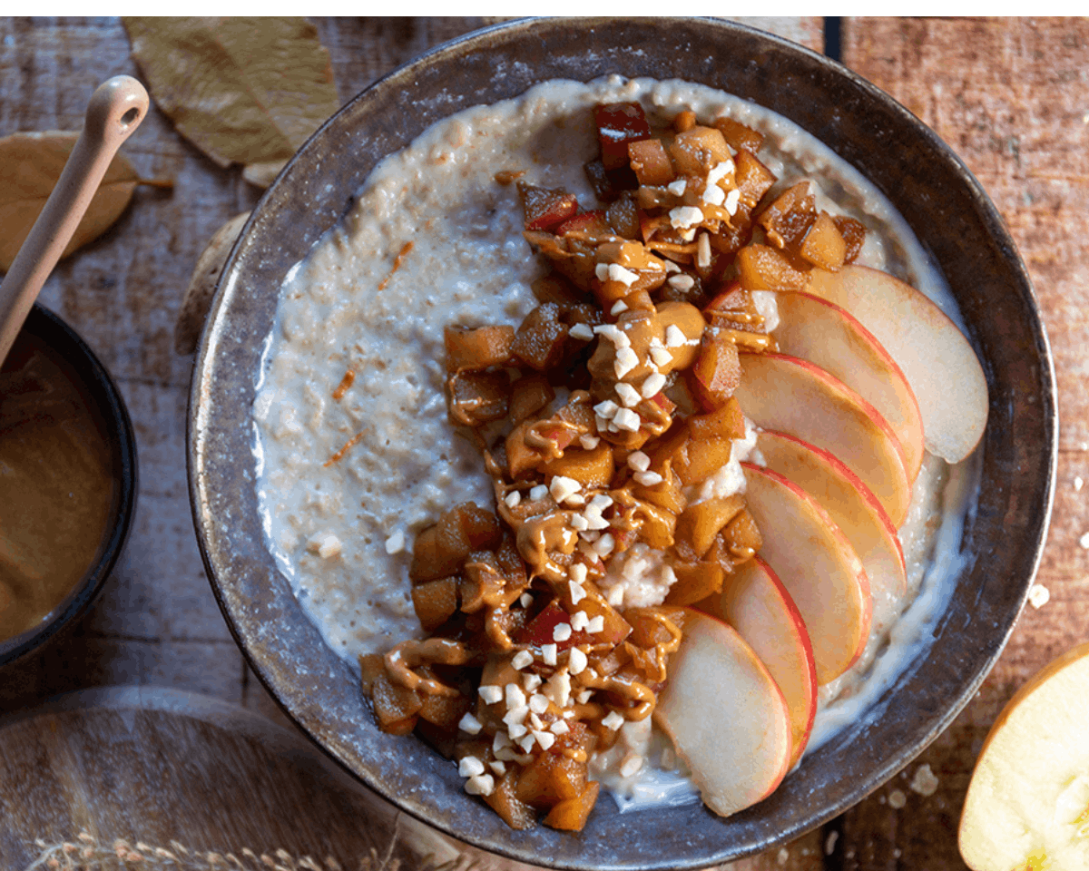 Apfel-Zimt-Porridge mit Apfel Balsam-Essig