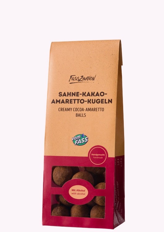 Sahne-Kakao-Amaretto-Kugeln