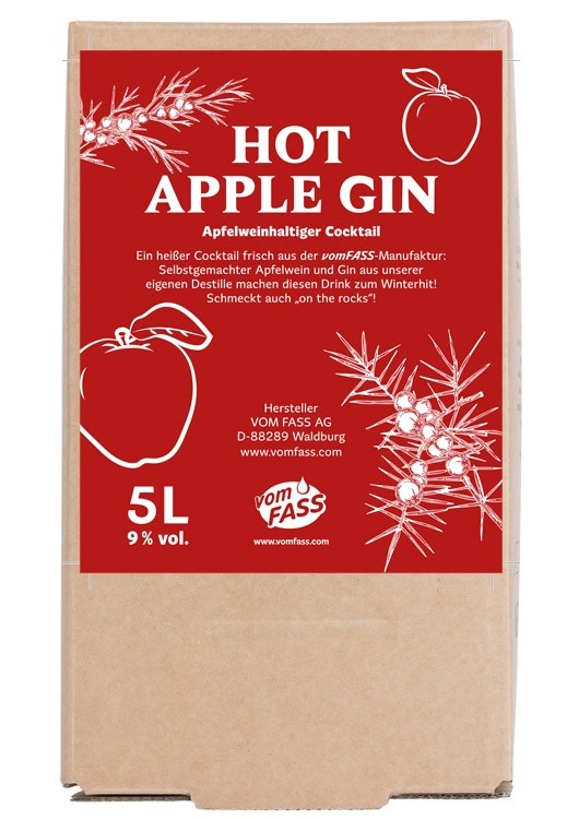 Hot Apple Gin, 5 Liter Bag in Box