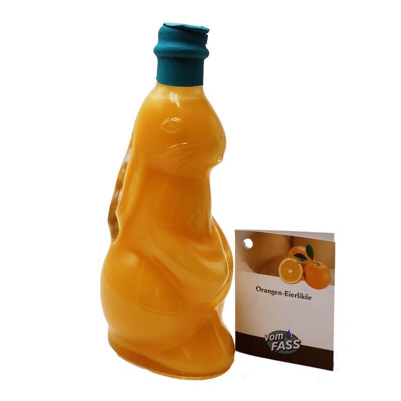 Orangen-Eierlikör in der Hasenflasche 