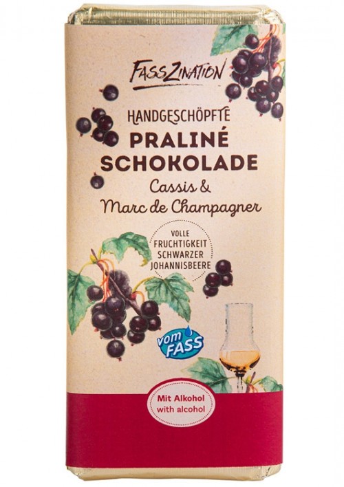 Praliné-Schokolade Cassis & Marc de Champagne