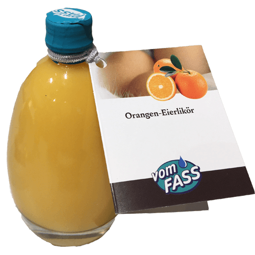 Orangen-Eierlikör in Ei-Flasche für Ostern